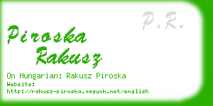 piroska rakusz business card